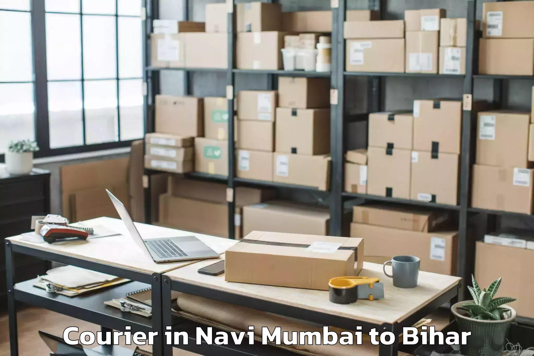 Top Navi Mumbai to Wazirganj Courier Available